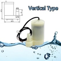 순환모터 수중 온수순환용 보일러 순환용 DC 2.5-6V 저소음 브러시리스 모터 펌프 120l/H 소형 마이크로, 02 Verticle Type