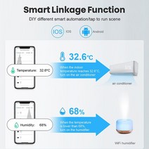 wifi iot 온습도계 무선 습도계 자동 Wifi 온도 습도 센서 컨트롤러 모니터링, 없음