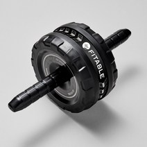 FITABLE AB슬라이드 복근운동기구 상급자용 + 프리미엄 무릎패드 증정, 블랙