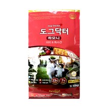 도그닥터 하모니 (퍼피 &특수견) 15kg 전연령 강아지사료 개사료 골든리트리버 닥스훈트 불독 허스키 달마시안 도베르만핀셔 세인트버나드 그레이트데인 특수견, 도그닥터 하모니15kg