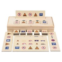 DAMMAIDDAO 교육용 성냥 어린이를 위한 지식 학습, 교통, 30x13x5cm, 목재