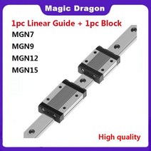 소형 선형 레일 슬라이드 MGN 가이드 블랙 캐리지 3D 프린터 부품 MGN7 MGN12 MGN15 MGN9 L 100mm ~ 800mm 1 개, 16 Only 1pc Block_08 MGN15 C, 10 550mm_08 MGN15 C