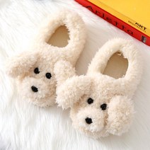 Lifelike 3d Teddy Dog Women 남자 플러시 슬리퍼 겨울 따뜻한 부드러운 단독 신발 커플 홈 여성 실내 침실 슬립 모피 슬라이드