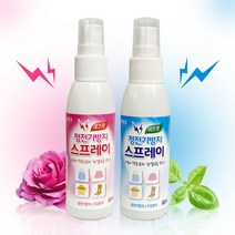 리빙굿 정전기방지 스프레이(60ml 선택) 섬유스프레이 스파크차단 방지용품, 로즈향 60ml, 로즈향 60ml, 로즈향 60ml