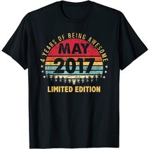 브랜드없음 빈티지 굉장 2017년 5월 4세 4주년 기념 티셔츠