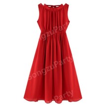 엄마와딸 커플원피스 모녀룩 바캉스룩 쉬폰 레드원피스 비치 스커트 휴양지코디 연회드레스