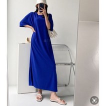 여자 봄 여름 루즈핏 데일리 박스형 롱 원피스 여행 휴가 룩