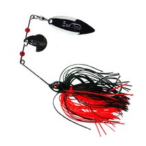 코스트 탠덤 스피너베이트 와이어 루어 배스 쏘가리, 레드블랙, 10g (3/8oz)