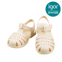[IGOR] 이고르 클라시카 벨크로 크림 여아 젤리샌들 아쿠아슈즈