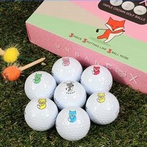 트리플 라인 3피스 캐릭터 골프공 15구 박스