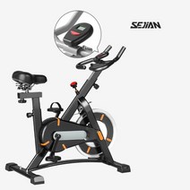 SEJIAN 가정용 실내자전거 스피닝 싸이클 SEJ-DC 블랙 화이트, 기본+스크린