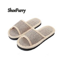 신발 쪼리 샌들 남자 남성 샌달 여름 Shoefurry 아마 슬리퍼 실내 캐주얼 통기성 땀 리넨 비치 해변 홈 슬리퍼연인 베드룸 무소음 라지의 플립 대마 슬라이드 소프트 바닥 하우