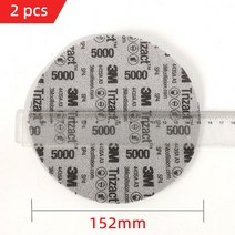 자동차 스프레이 페인트 연마용 정밀 피라미드 3M 스폰지 사포 P3000 6 인치 152mm 연삭, 09 5000grit 2pcs
