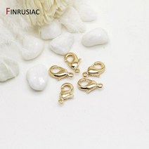 14k 진짜 금도금 10mm 12mm 랍스터 걸쇠 수제 diy 팔찌 목걸이 걸쇠 피팅 만들기 보석용