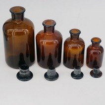 30/60ml 125ml 250ml 500ml 1000ml 2500ml 갈색 유리 좁은 입 병 스토퍼 포함 실험실 화학 교육