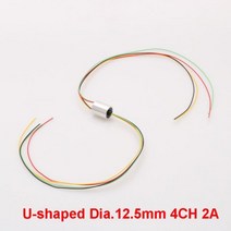 슬립링 전자 조절 기어 360 ° 회전대 전기 미끄러짐 반지 12.5mm 4 철사 전도성 Slipring 신호 전송 감시자를 위한 회전하는 합동 연결관 로봇, U type 12.5mm 4CH