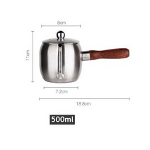 사이폰커피 500ml 스테인레스 스틸 커피 포트 긴 좁은 스파우트 드립 주전자 수동 메이커 차 뚜껑 포함, 01 Silver