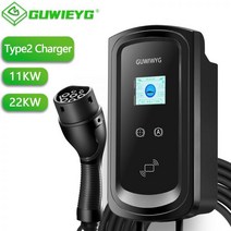 전기차충전기 EV 충전기 전기 자동차 충전기 EVSE 월박스 3 상 타입 2 케이블 IEC62196-2 소켓 32A 22KW, 11KW 16A 3P