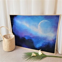 그래도달 타로 스프레드천 타로 러그 매트 시리즈, 블루문(대+) 60cm × 90cm