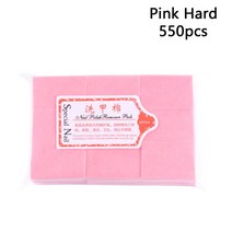 팩네일 코튼 와이프 보풀 없는 매니큐어 리무버 클리너 페이퍼 패드 폴리쉬 도구, 03 pink 550pcs