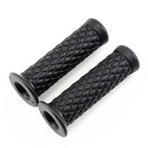 바이크용품 오토바이용품 고무 클래식 빈티지 22mm 모토 핸들 바 빈티지 레트로 할리 스타일 부품 유니버설 오토바이 액세서리 오토바이 그립, 카키색 옷감