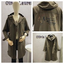 [올리비아로렌] NC15 백 프린트 야상 점퍼 VVCCLXF8261