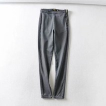겨울 여자 기모 청바지 2020 봄 4 색 가능 사이드 지퍼 청바지 여성용 하이 웨이스트 스키니 펜슬 데님 팬