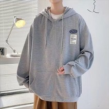 라페나 남자 루즈핏 패치 후드 집업