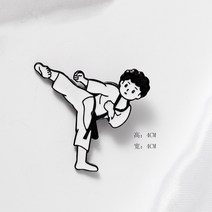 3개세트 동작뺏지셋트 태권도 선물 장식 검도 합기도 체육관 무술용품 태권도뱃지 태권도 브로치, 옆차리 3개세트