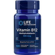 Life Extension 비타민B12 메틸코발라민 500mg 100정