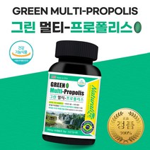 미국 직수입 그린 프로폴리스 60캡슐 약 1개월분 아연 비타민 플라보노이드 구강 입 건강 항산화 면역
