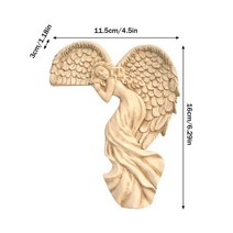 나무 조각품 정원 조각품 브론즈 조각품 door frame angel wing 조각 장식품 여신 수지 인형 사무실 스튜디오 벽난로 홈 장식 3d 동상, 오른쪽