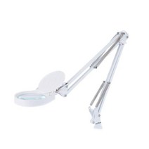 알루미늄 용접 턴테이블 LED 조명이 있는 접이식 흰색 서드 핸드 납땜 책상 USB 돋보기 용접/독서 테이블 15X, 4.white US plug - 5X