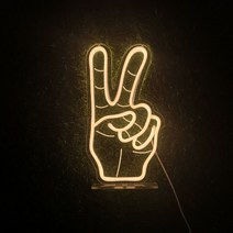 지아이비 LED 네온플렉스 아크릴 무드등 네온사인, 4.브이