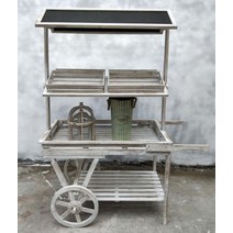 정원 꽃 마차 매대 진열대 노점 행사매대 상업용 수레 카트 판매대, F타입 구색 130 가로×60 세로×175