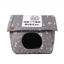 길고양이 겨울 집 실외 숨숨집 길냥이 보온 야외 쿠션, XL(57*40*41 성인 고양이 세 마리용), 그레이 집 모양