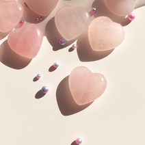 천연 로즈쿼츠 원석 사랑의 석영 장미수정 파워스톤, 파워스톤 Large（4.5x4.5cm）