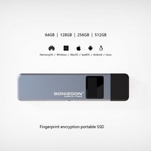 지문인식USB 암호화 휴대용 SSD 128/256/512GBWrite 보호 기능 솔리드 스테이트 플래시 드라이브 TPYEC3 2 펜 3, 01 128GB, 01 Gray space, 01 Gray space_02 128GB