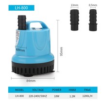 가압펌프 10W 18W Bottom suction pump fish tank submersible pump filtration bottom aquarium circulat, 02 18W