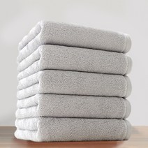 FASEN 100%순면 수건 호텔수건 200g, 라이트그레이, 5개