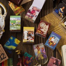 빈티지 레트로 명화 딩글스 인물 미니 스티커북 4종, 2.빈티지 (ST-1557)