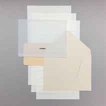 피온지 편지지 핸드메이드 기념일 생일 100일 1주년 예쁜 편지지, 그레이