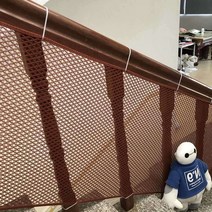계단 난간 베란다 추락방지 안전망 낙하물 울타리, 흰색 높이 110cm 길이 100cm