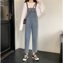 멜빵청바지 왜소 작은 150 봄 여름 키커 보이는 코디 와이드 루즈핏 9부바지 칠부바지 여성 XS 야드 2310061610