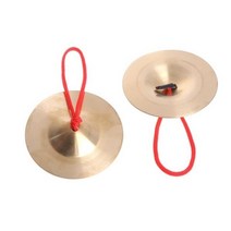 심벌즈 심벌 핸드 타악기 중국어 번체 징 핑거 로프 2x, Gold