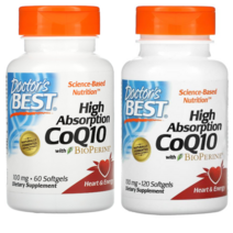 닥터스베스트 고흡수율 코큐텐 CoQ10 코엔자임 큐텐 100mg 60120 소프트젤, 120소프트젤