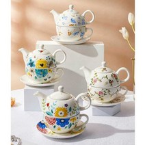 티포원 찻잔 커피 영국 명품 수입머그컵 티팟 주전자, B