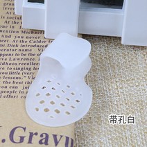 네일아트 신상품 발가락 내반 분리기 Bunion 겹치는 교정기 실리콘 패드 엄지 외반 직선형 핫 1 쌍, [01] White with holes
