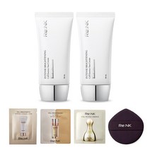 [리엔케이] 인텐스 브라이트닝 셀 에센스 선크림 50ml 1+1 + 샘플4종 택일, 셀 리커버리 벨벳 쿠션 퍼프 4ea