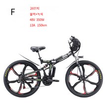 21단 MTB 전기자전거 48V 500w 모터 성인 남녀 공용 접이식 전기자전거, F